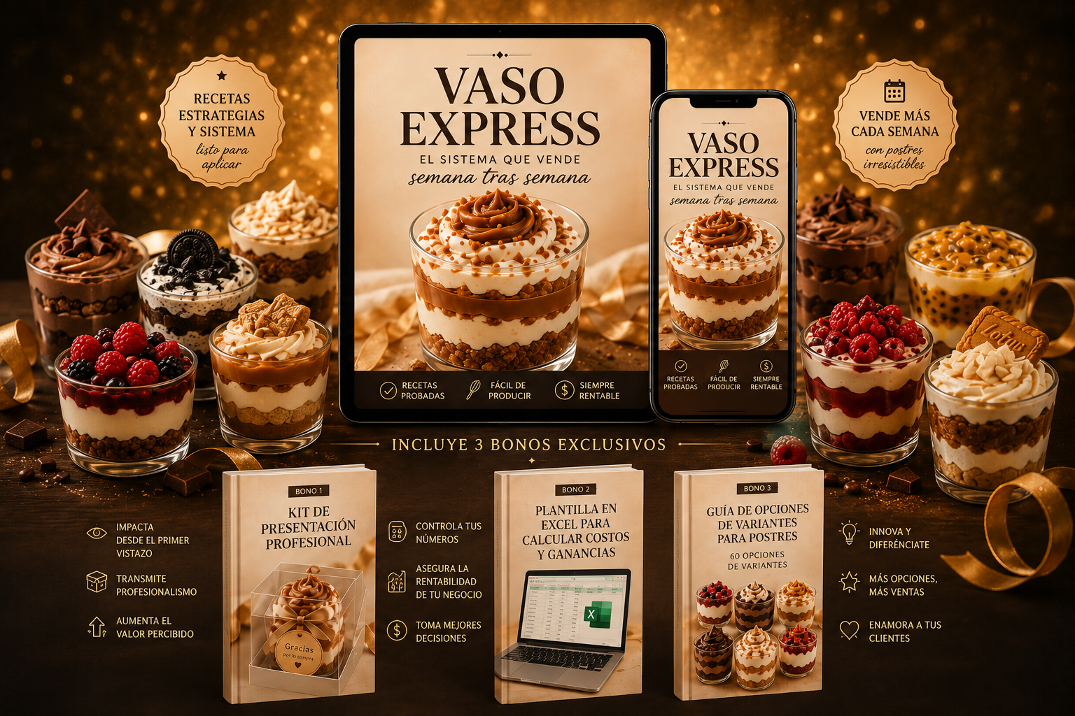 Vaso Express:  Guia Digital para vender Postres en vaso